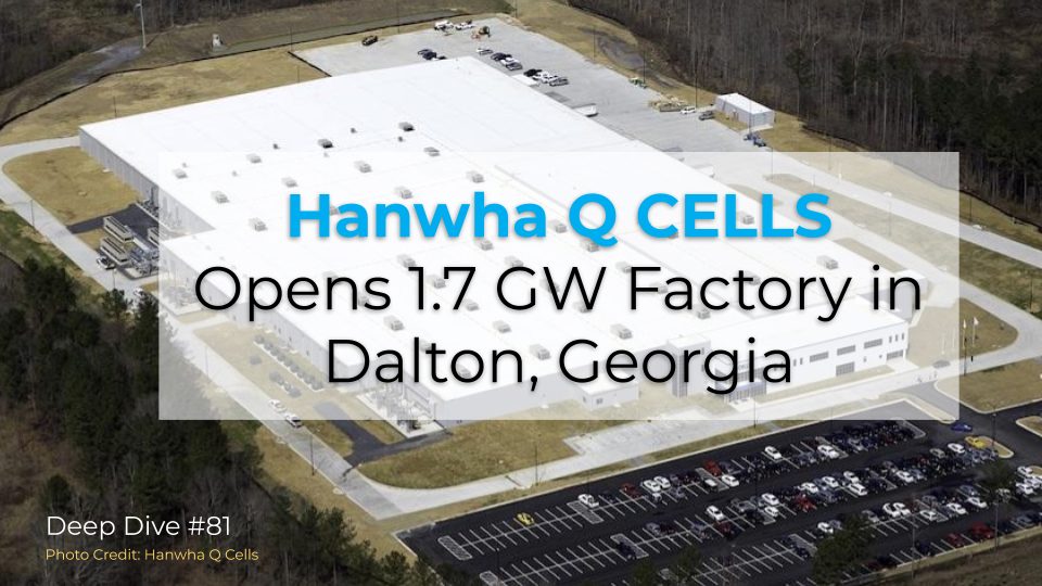 Hanwha Q CELLS opens new factory in Georgia
