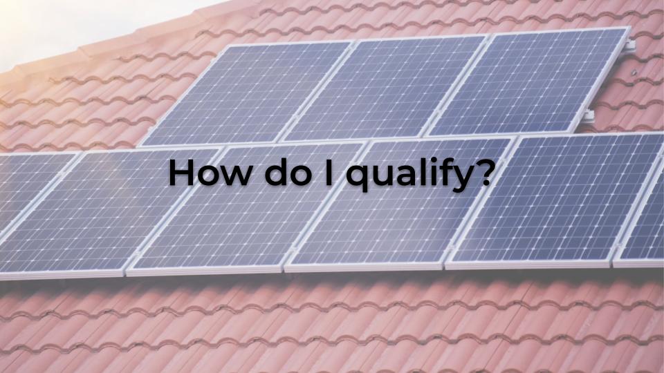 solar panels on roof how to qualify
