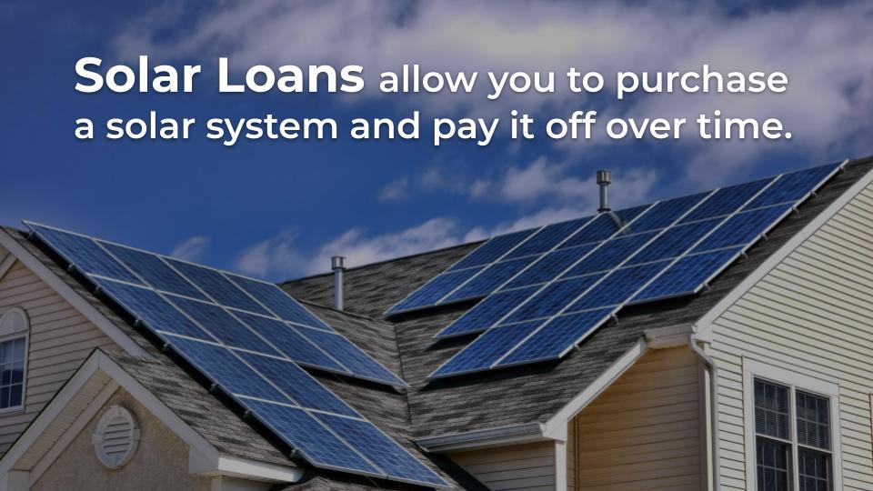 solar panels on roof loan